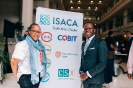 Tichaona Zororo and delegate at the ISACA display