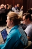 Delegates during a session