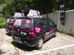 The 8ta cabs will give users access to Internet while travelling.