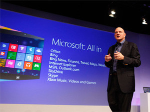 Microsoft CEO Steve Ballmer says the Windows 8 launch brings with it the "best line-up of PCs ever".