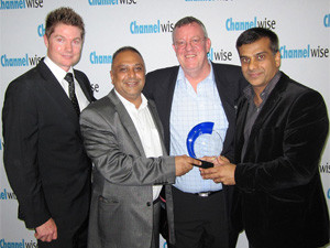 ictured at the awards presentation, from left: Zane Heydenrych (Channelwise), Mahomed Cassim (Esquire Technologies), Mark Davison (Channelwise) and Asgar Mahomed (Esquire Technologies).