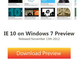 IE 10 was built specifically for Windows 8, and IE 10 for Windows 7 has the same look and feel, and most of its key features.