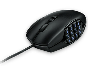 The Logitech G600 MMO gaming mouse boasts plenty of gaming features, but does so in a relatively demure package.
