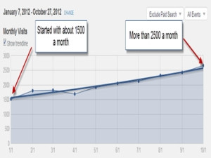 Growing visitor trend with a strong SEO Campaign.