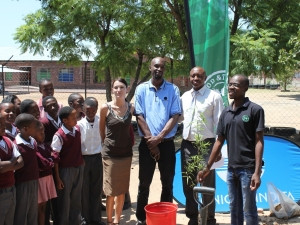 From left to right: Chantall Robinson from Polokwane branch; Salvation Mojela from Polokwane branch; Joseph Mathobela from Polokwane branch; and FTFA Ecopreneur - Edwin Makushu.