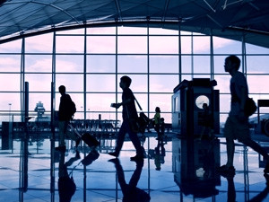 Departing international passengers will use the new system that includes a conveyor system for checking hand luggage.