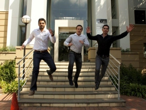 MiName founders Gaurav Nair, Derek Hyde and Lawrence Joffe.