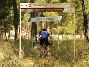 The starting line of the world's first outdoor Web site used by Toyota SA to launch the new Rav4.