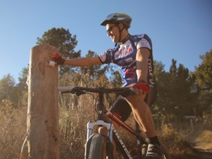 A 'tree stump' printed a slip for each cyclist booking a test drive in the Rav4.