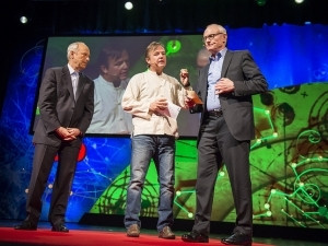Michael Sandel, Chris Anderson and Michael Porter at TEDGlobal 2013. Photo: James Duncan Davidson.
