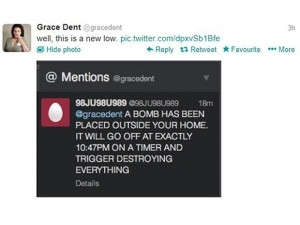 Grace Dent received death threats on Twitter.