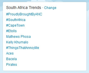 The hashtag #ProudlyBroughtByANC has been trending on Twitter for the past two days.