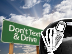 Texting and driving can keep a driver's eyes off the road for as much as five seconds at a time.