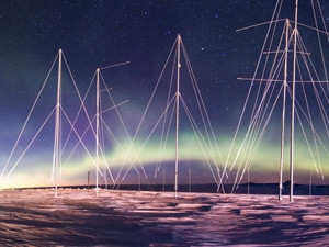 SANSA's SuperDARN radar array located at the South African research base SANAE IV in Antarctica.
