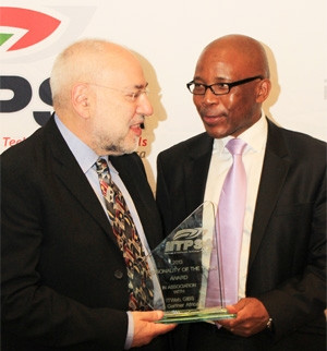 Barry Dwolatzky, director of the Joburg Centre for Software Engineering, and Mteto Nyati, then Microsoft SA MD, were co-winners of the 2013 IT Personality of the Year Award.