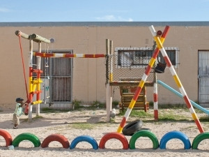 The playground of the Khayelitsha Christian Academy that will be upgraded as a result of the current Saratoga campaign.