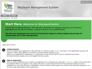 Companies can register online to use the e-Tshwane wayleave management system.