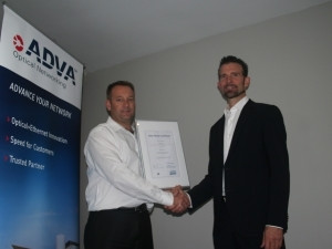 From left: Charl Coetzee, MD of XON, and Brian Protiva, CEO of ADVA Optical Networking