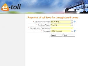 A portal on Sanral's Web site can be used - with or without login credentials - to track vehicles on Gauteng's highways.