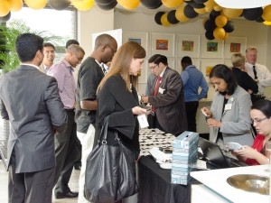 Delegates registering for the expo.