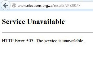 The Independent Electoral Commission's site was unavailable early this morning.
