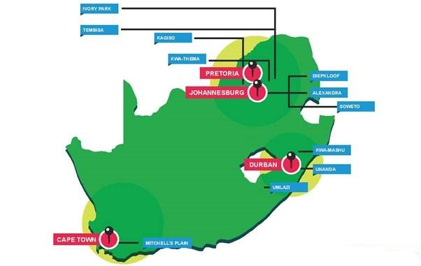 The home LTE rollout will enable peak connectivity speeds of up to 100Mbps to the following suburbs: