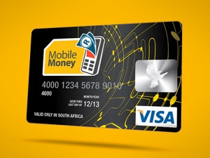 Mobile Money users can purchase a Visa card for a once-off fee of R29.