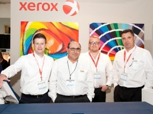 Xerox team from the UK who were available to help delegates on the Xerox stand.