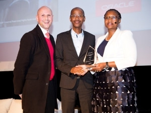 From left - Stefan Diedericks, Oracle's Alliance and Channel Director and Cloud, Business Process Services and Software as a Service (SaaS) Partner Programmes, Sbu Shabalala, Adapt IT CEO and Kholiwe Makhohliso, Oracle's Senior Sales Director for Apps & SaaS South Africa.