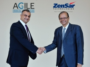 Left to right: Kalpesh Desai, CEO, Agile Financial Technologies with Ganesh Natarajan, CEO and Vice Chairman, Zensar Technologies.