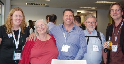Lean Agile 2014 - From left to right: Shannon Ewan, Mary Poppendieck, Mario Matthee, Tom Poppendieck and Stephen de Villiers Graaff.