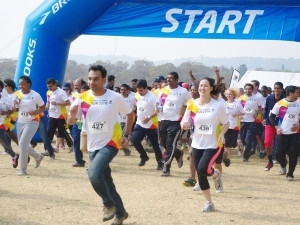 The Spirit of Wipro runners at the start line.