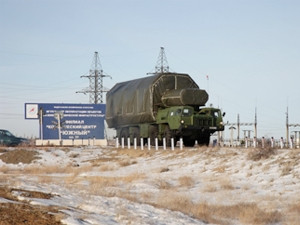 A Kondor-E earth observation satellite is transported at Baikonur Cosmodrome in Kazakhstan. Picture by: TsEnki.