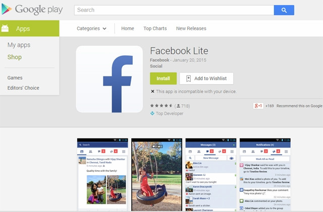 Facebook launches 252KB 'Lite' app for Android