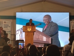 The deputy president addressing everyone