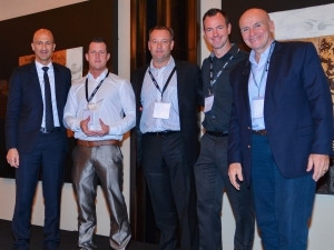 Left to right Mario Georgiou area partner director, MEA Juniper Networks, Anthony Laing GM networking XON, Charl Coetzee MD XON, Nicholas Krul, vendor relationship manager XON, Juan de Zulueta VP of channel for EMEA Juniper Networks.