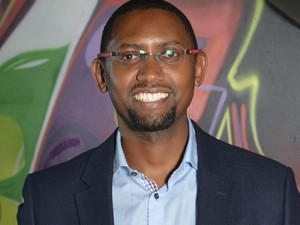 Head of IBM's new research lab Solomon Assefa stands inside the location of the new lab, which used to be a night club.