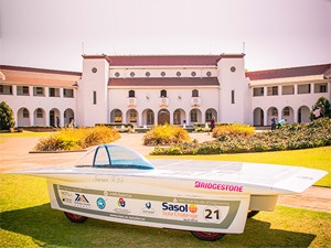 Capable of reaching speeds of 140km/h, North-West University's Solar Challenge car is at the Rand Show this week.