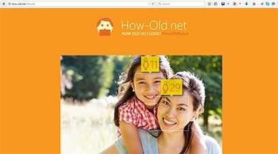 Microsoft's 'how old' app does not store pictures, and will not reuse them.