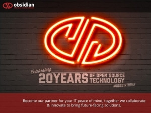 Obsidian Systems is celebrating two decades of service.