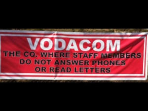 Vodacom says it amicably resolved an issue that led a Fochville resident to erect slam banners, since taken down.