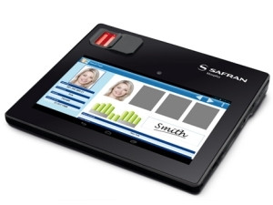 The Morpho Tablet has time & attendance features in a tablet-like user experience