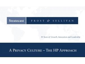 A privacy culture - the HP approach