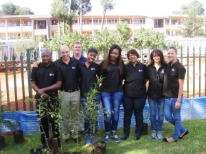 Konica Minolta South Africa Johannesburg branch at Coronation Training Centre:  Edgar Motha (Sales Rep), Paul Symonds (Branch Manager), Chris Wild (Food and Trees for Africa),  Joey Setlhatole (Learnership), Martha Dlamini (Learnership), Hayley Britton (Admin Manager), Ritchi Smith (Marketing coordinator - Head Office), Desiree Bothe (Marketing coordinator - JHB branch)