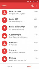 With the Truemessenger app, spam messages are sent to a separate folder to give users a clean inbox.