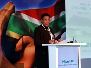 Ms Nomfuneko Majaja, DTI's Chief Director for Advanced Manufacturing addressed delegates yesterday about the importance of exporting locally manufactured products to Africa for job creation in South Africa.
