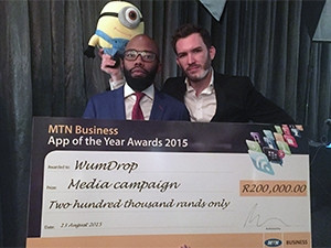 Wumdrop co-founders Roy Borole and Simon Hartley won R200 000 towards a media campaign.