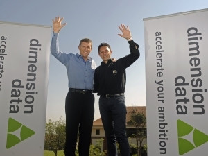 Reaching for the African skies - taking the world of cycling to new heights - Dimension Data CEO Brett Dawson and Doug Ryder.