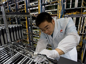 An engineer working in Huawei's research and development centre in Beijing, China.