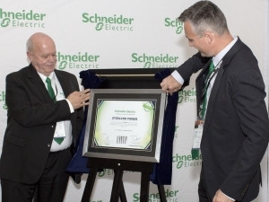 Left: John Farren, CEO at Steelcor Power. Right: Eric Leger, country president for Southern Africa at Schneider Electric.